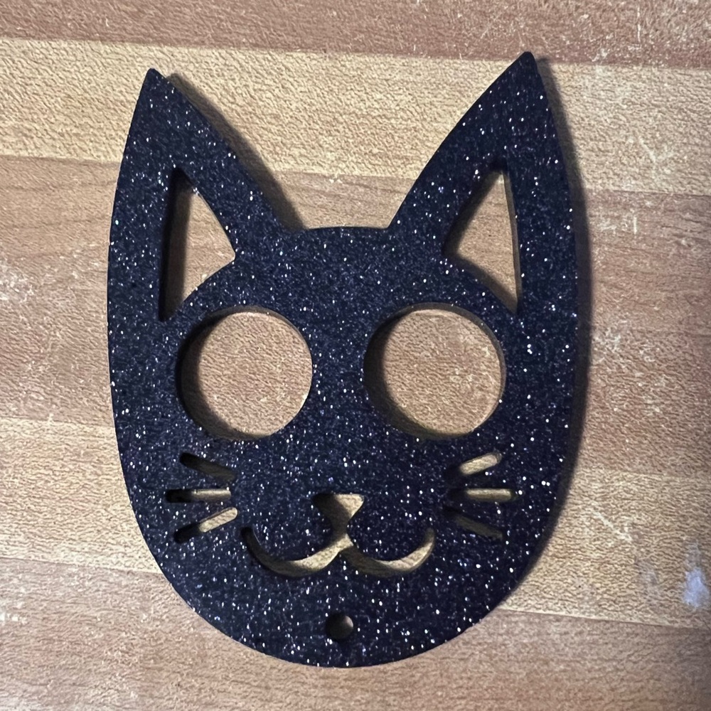 Cat keychain self defense (Onxy)- NEW